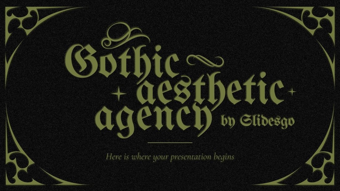 Free Gothic Aesthetic Google Slides Theme for Agency