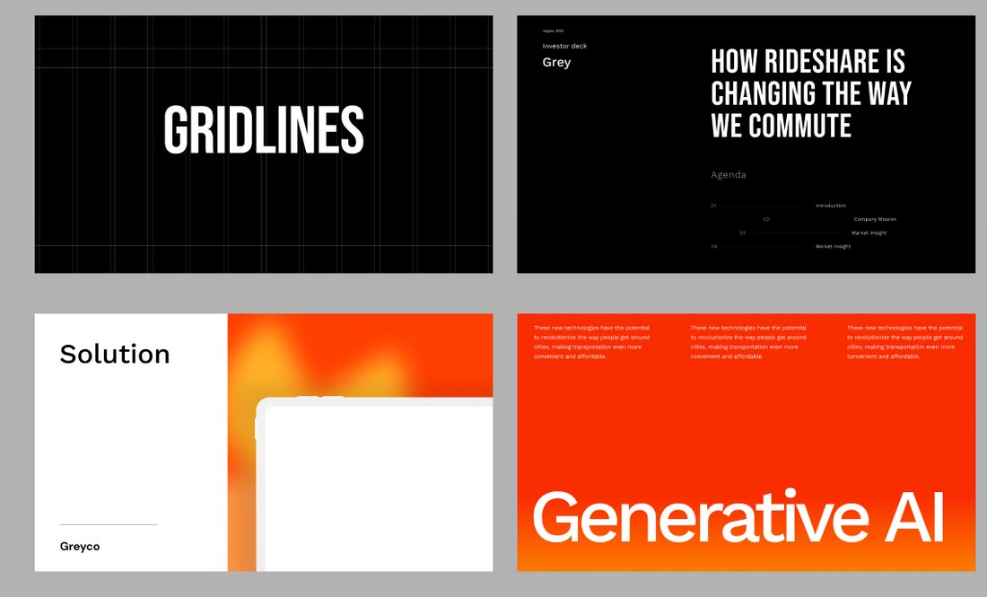 Free Grey Pitch Deck Presentation Template