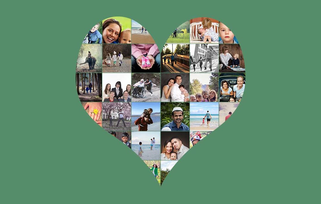 Free Heart Photo Collage Template