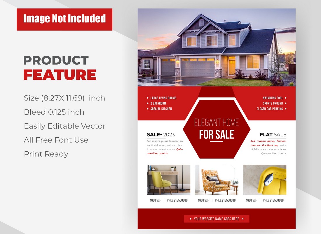 20+ Best for Sale Flyer Templates 20 (Free & Premium)  Design Shack With Regard To Free Home For Sale Flyer Template