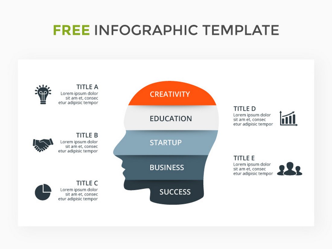 Free Human Head Infographic Template