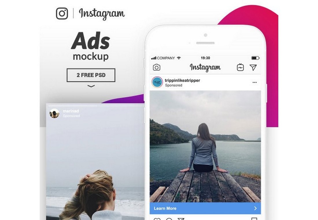 Free Instagram Ads Mockup Template