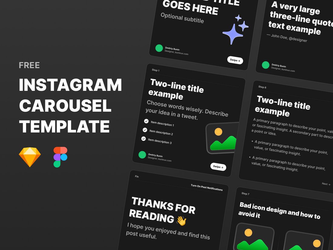 Free Instagram Promo Carousel Template