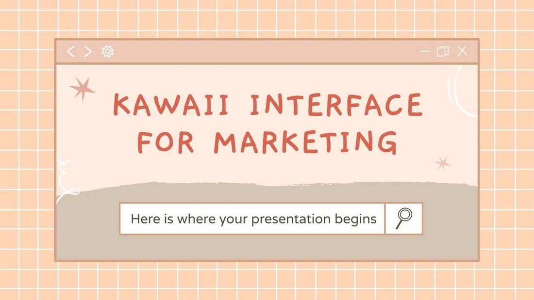 Free Kawaii Cute Google Slides Theme for Marketing