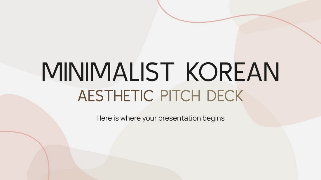 Free Korean Aesthetic Pitch Deck for Google Slides