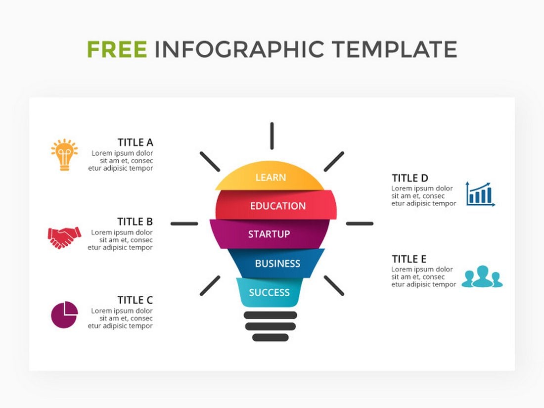 Free Lightbulb Infographic Template