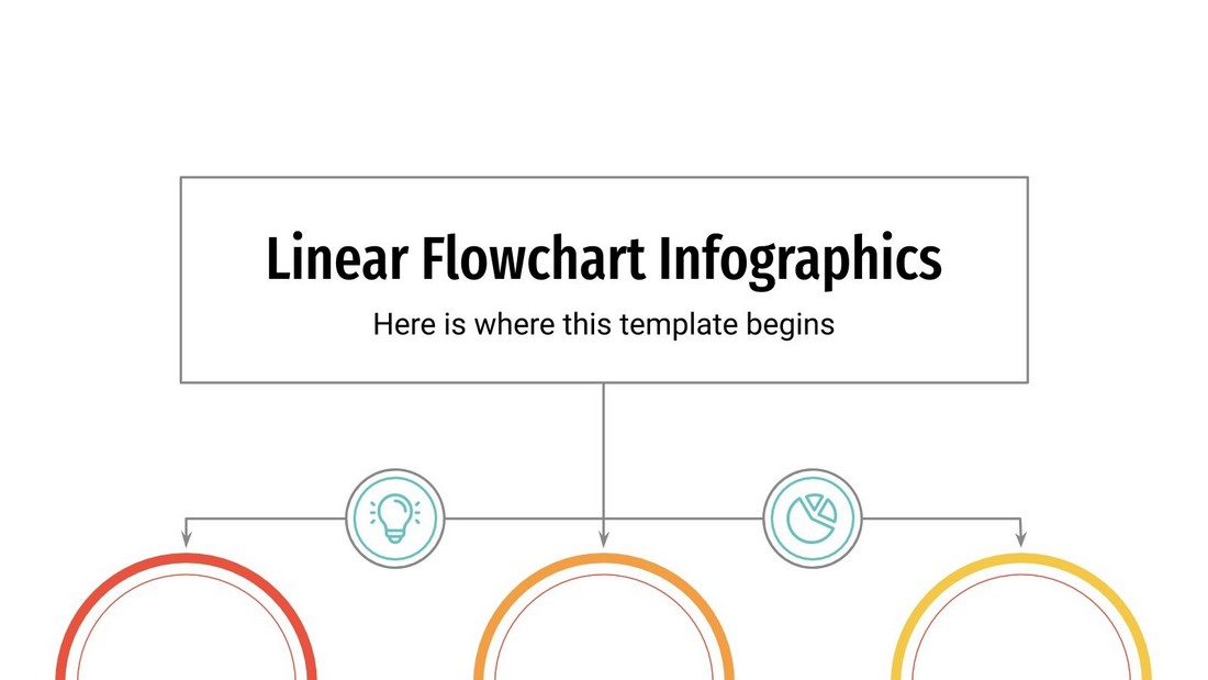 Slide Diagram Alir Linier Gratis untuk PowerPoint