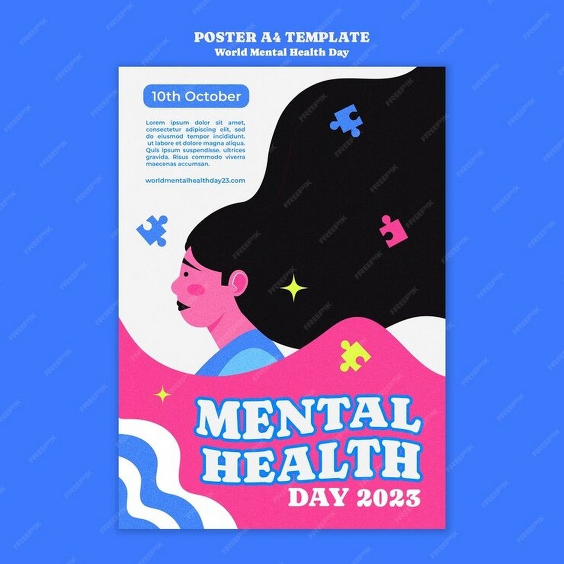 Free Mental Health Week Poster Template