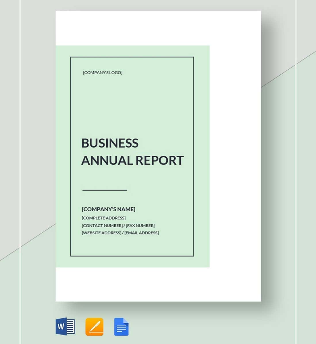 Free-Minimal-Business-Annual-Report-Template 30+ Annual Report Templates (Word & InDesign) 2020 design tips Inspiration|annual|report|template 