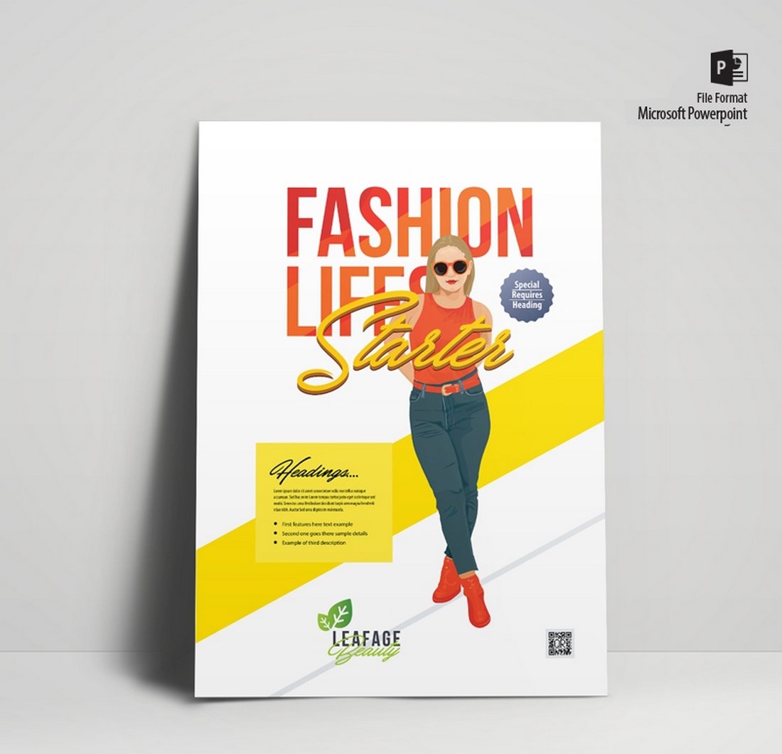 Free Minimal Fashion Flyer & Poster Template