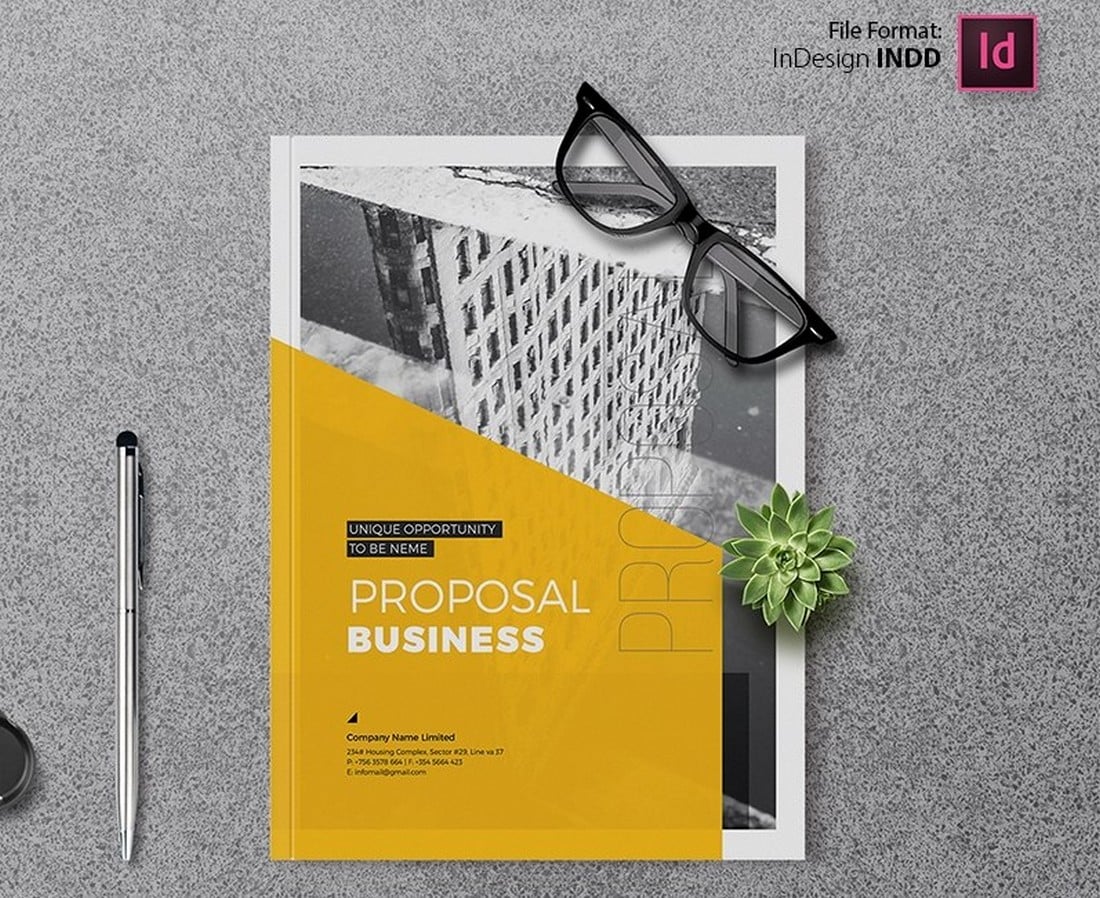 Free-Minimal-Project-Proposal-Template 70+ Modern Corporate Brochure Templates design tips 