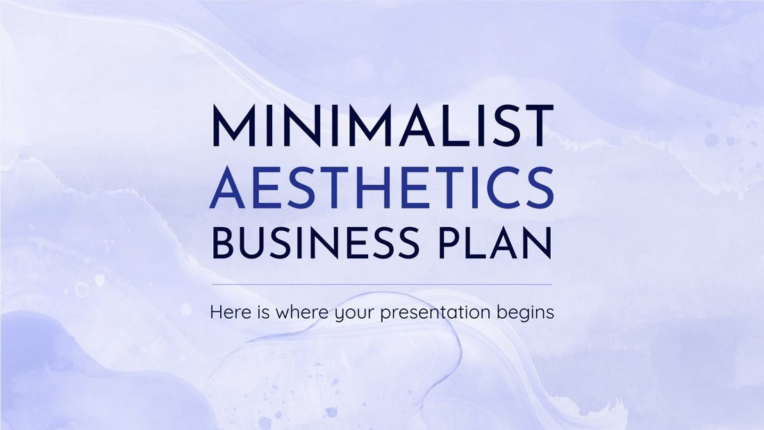 Free Minimalist Aesthetics Business Plan Google Slides