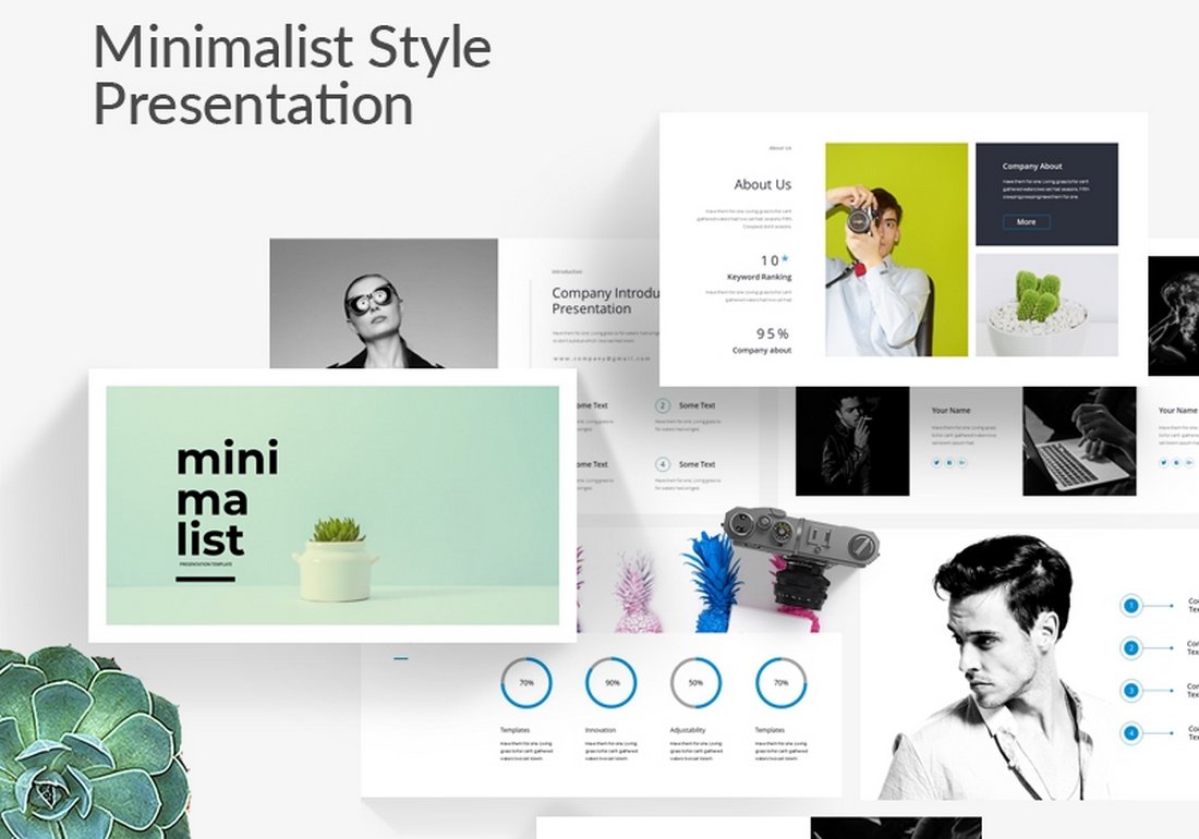 Free Minimalist Style Powerpoint Template