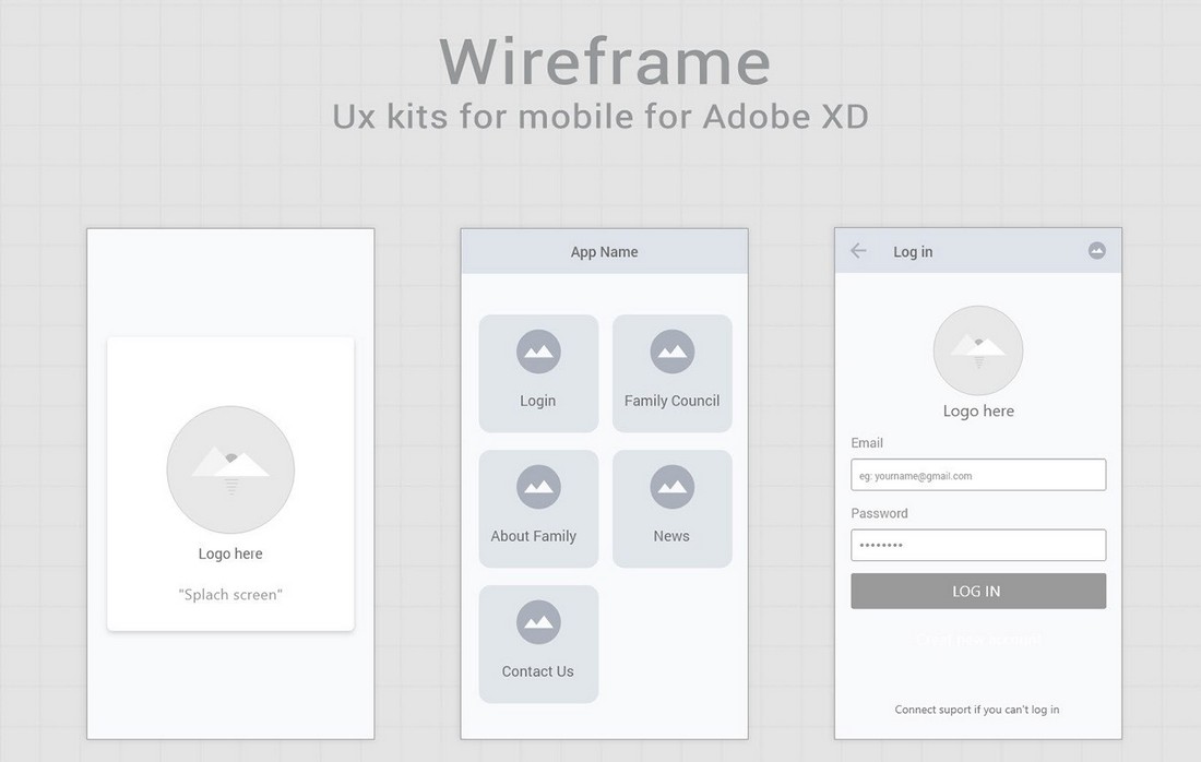 adobe xd wireframe templates free