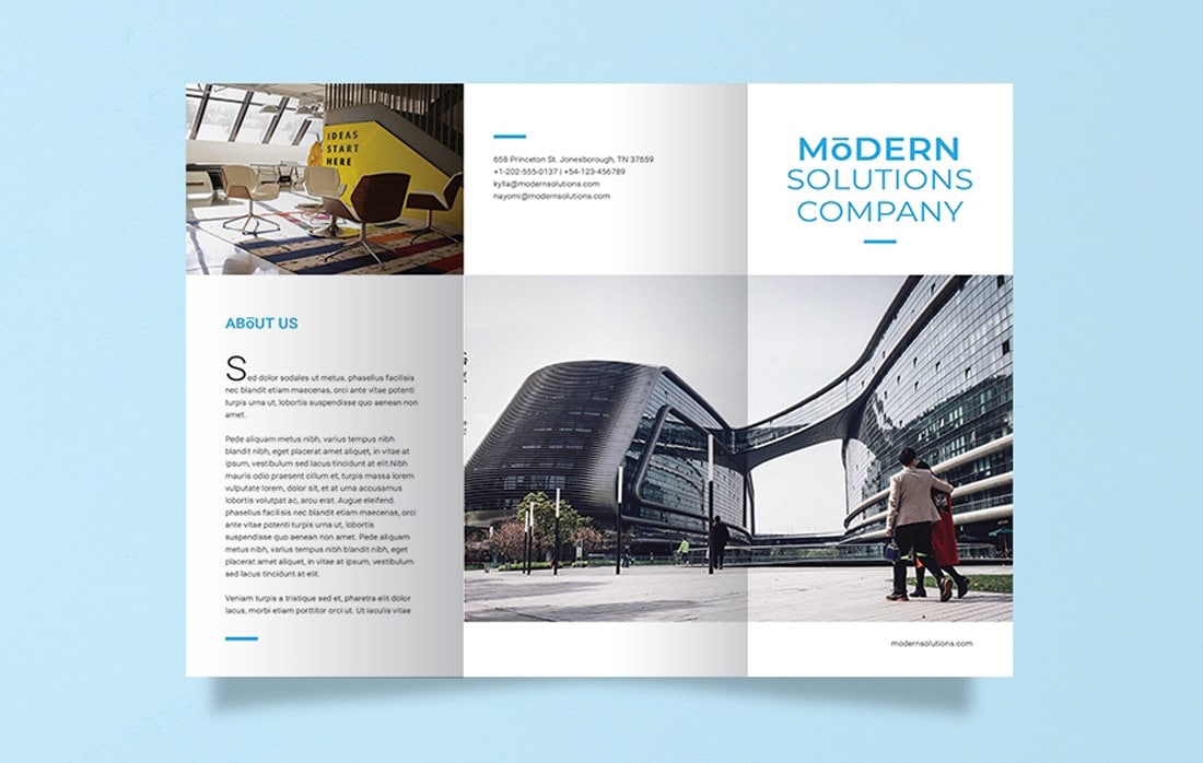 Free Modern Company Word Brochure Template