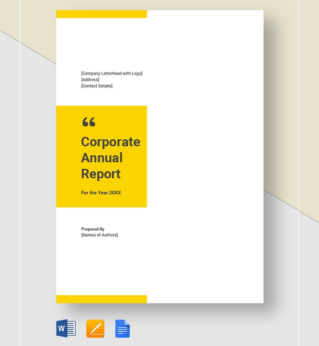 Free-Modern-Corporate-Annual-Report-Template 30+ Annual Report Templates (Word & InDesign) 2020 design tips Inspiration|annual|report|template 