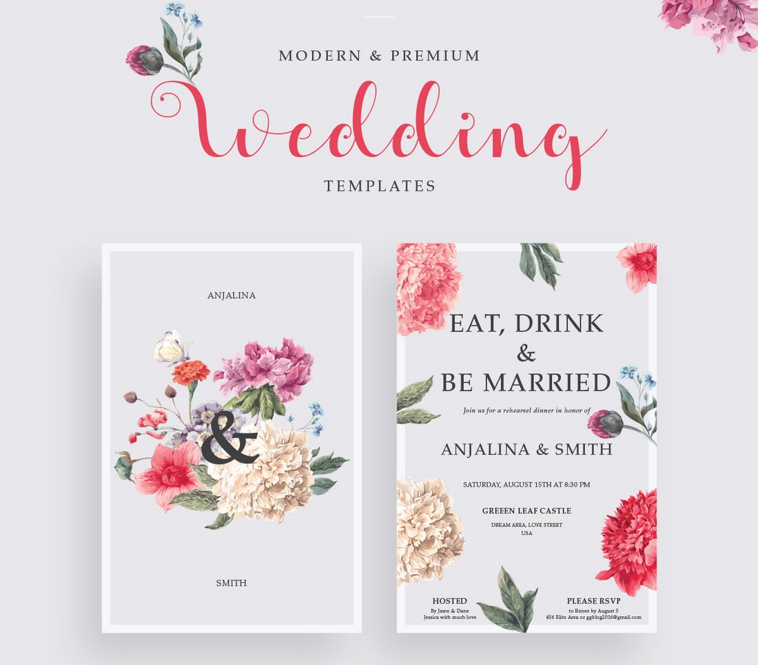 Wedding-related design templates