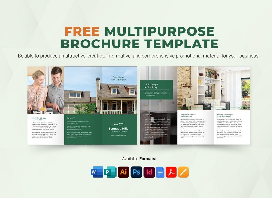 Free Multipurpose Brochure Template for Google Docs
