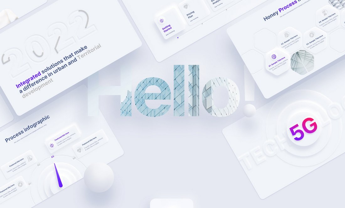 Free Neomorph PowerPoint Template