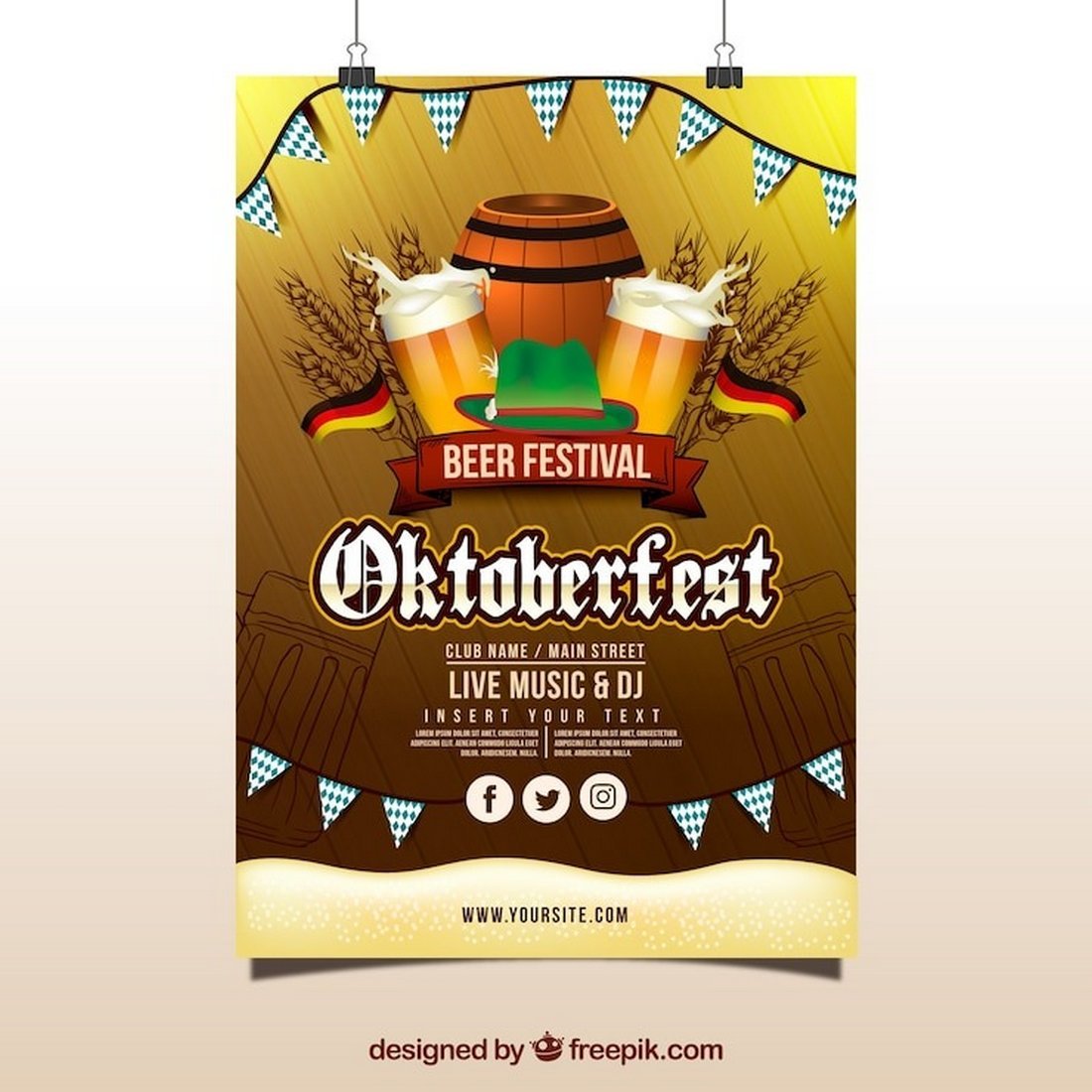 Free Octoberfest Event Flyer Template