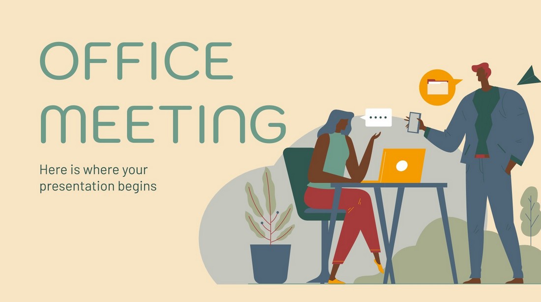 Free Office Meeting PowerPoint Template