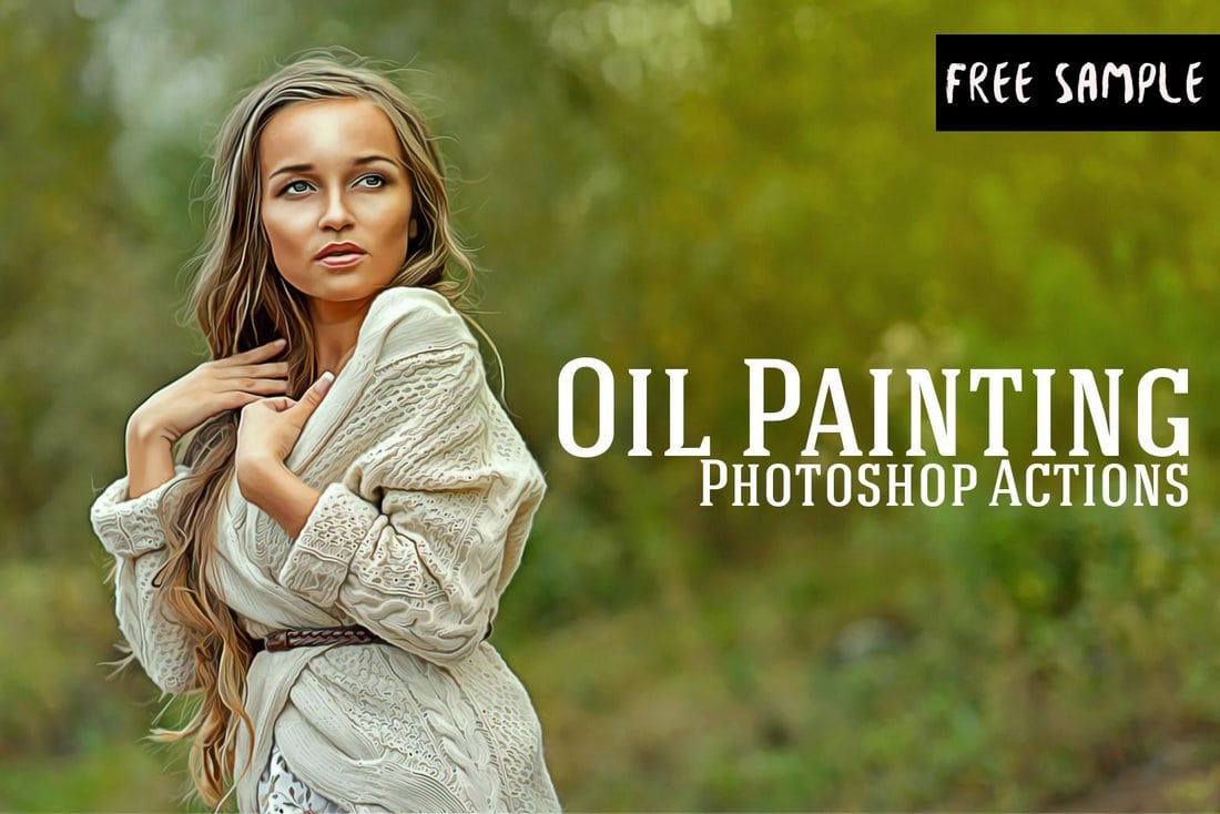 watercolor oil paint photoshop action free download