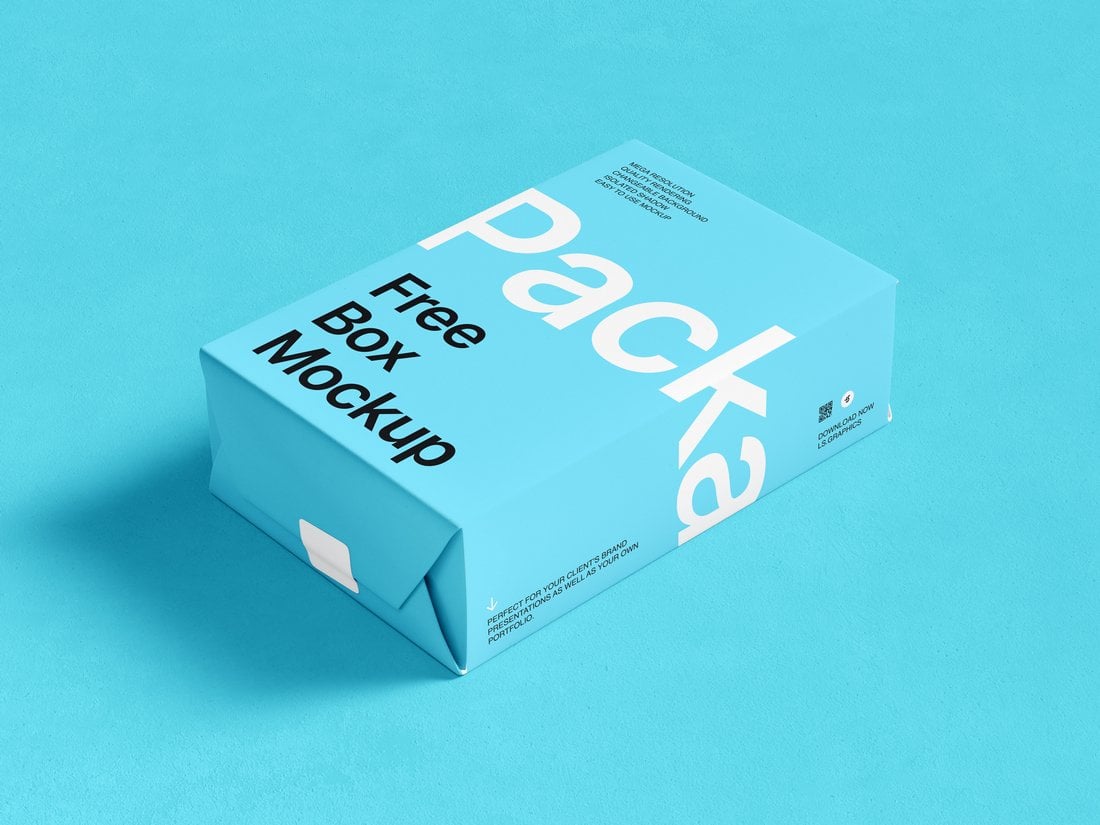 Free Packaging Box PSD Mockup