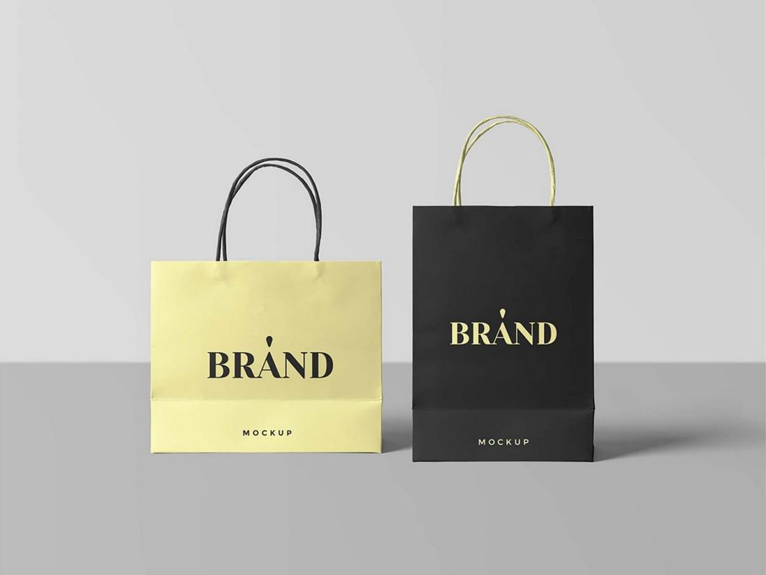 Free Paper Shopping Bags Mockup (PSD)
