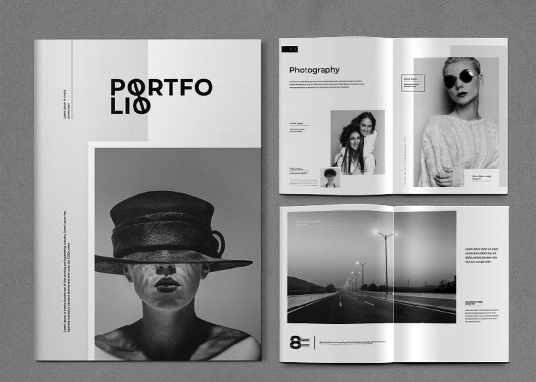 Modelo de Portfólio e Revista de Fotografia Grátis