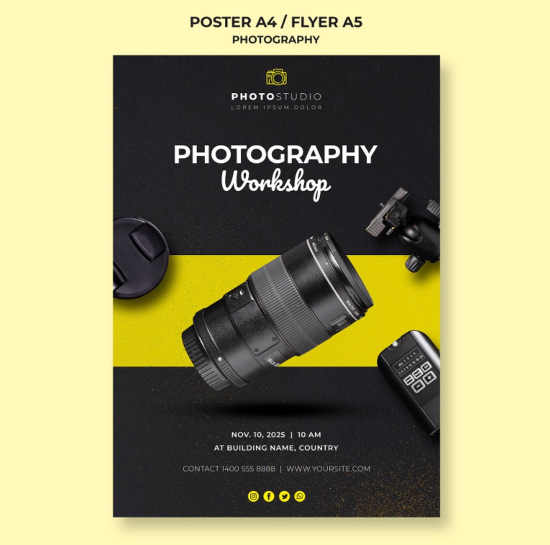 Free Photography Workshop Flyer Template