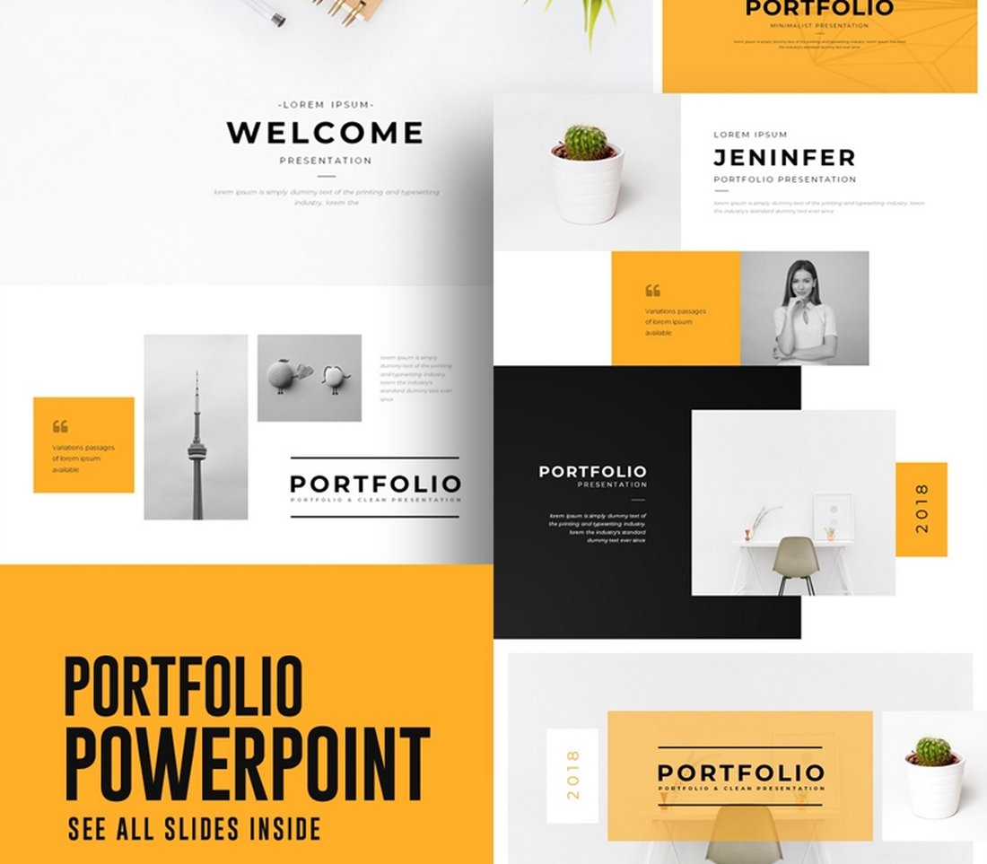 Portfolio Ppt Template Free