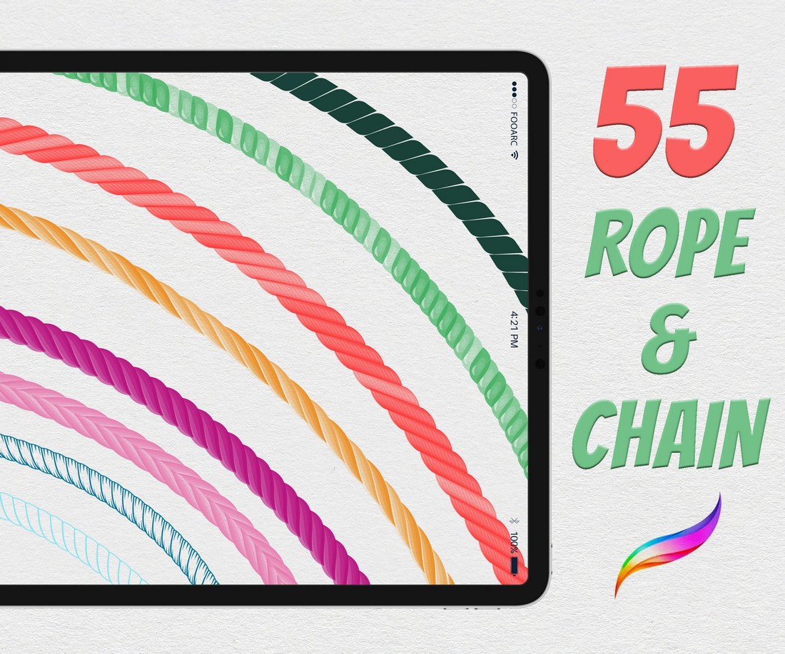 Free Procreate Rope and Chain Brushes