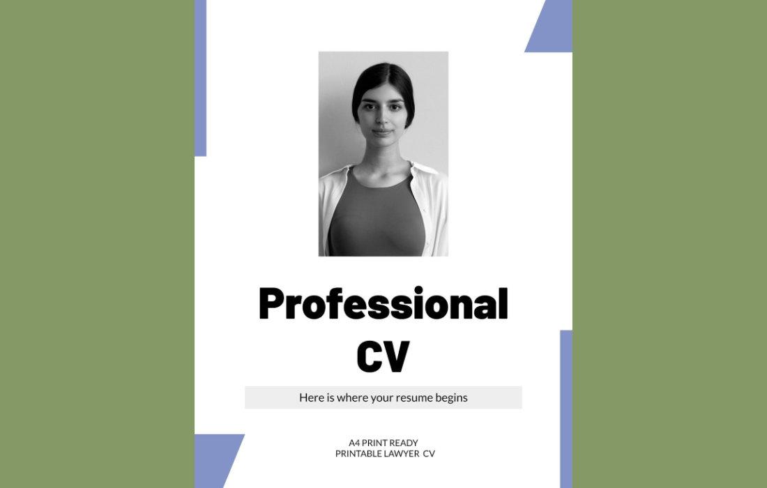 Free Professional Resume PowerPoint Template