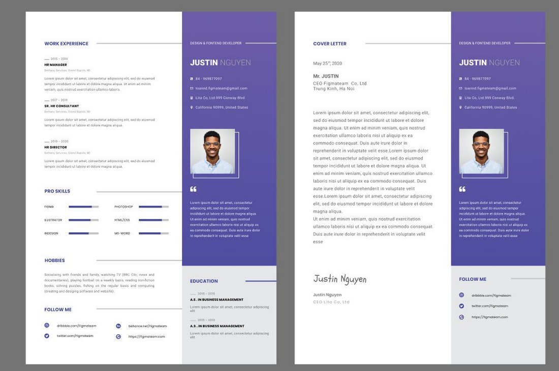 20+ Best Figma Resume & CV Templates Design Shack