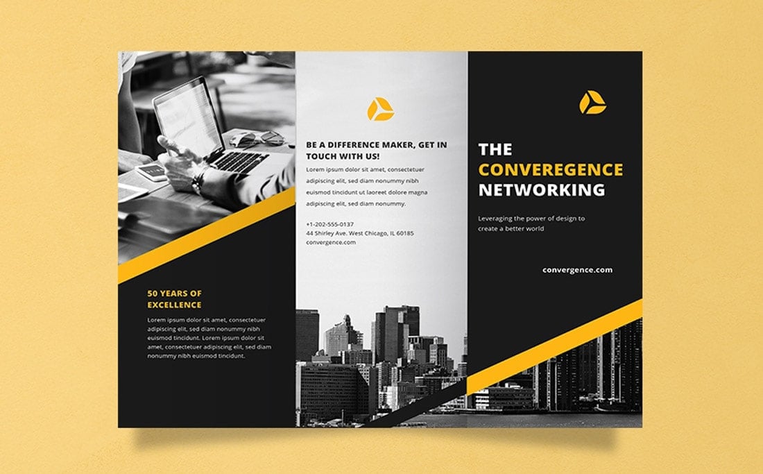 one page brochure template free download
