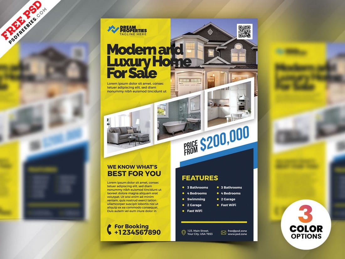 Free Real Estate Marketing Flyer PSD