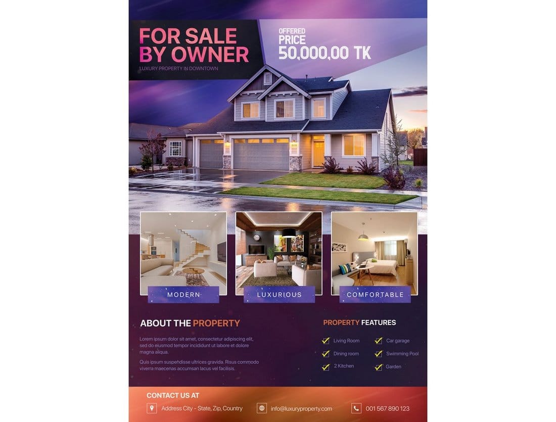 free real estate flyer design templates