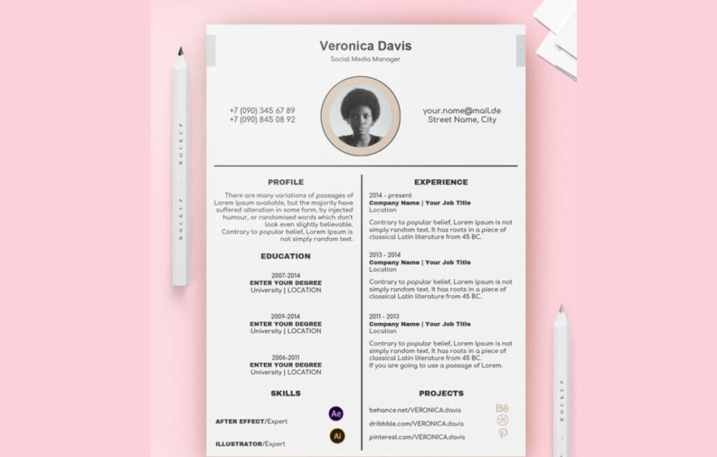 20 Modern Google Docs Resume Templates 2025 Design Shack