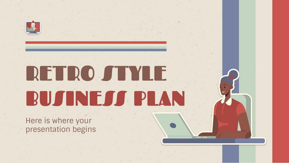 Free Retro Business Plan PowerPoint Template