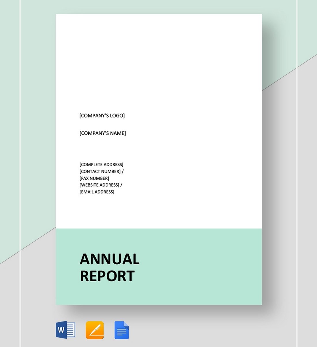 Annual Report Templates 5 Free Printable Word Pdf Report Template