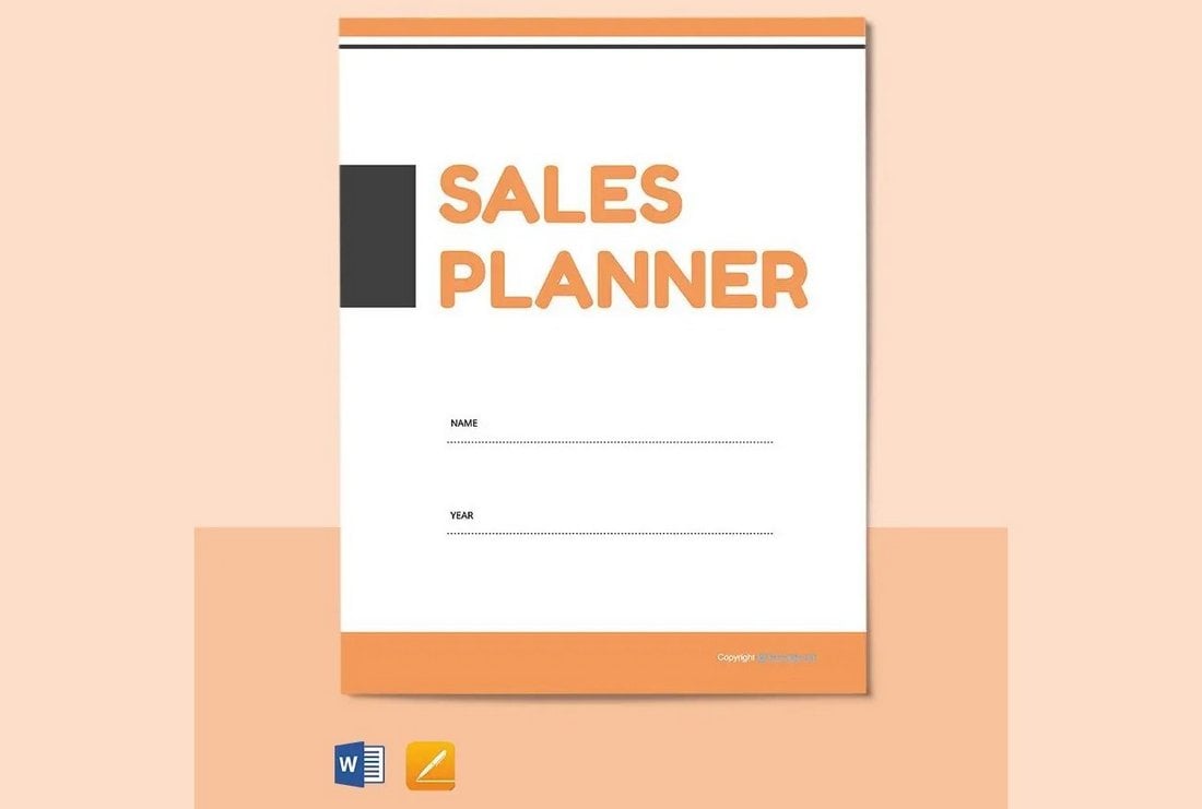 Free Simple Sales Planner Word Template