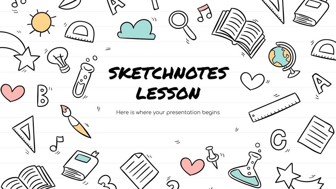 Free Sketchnotes Lesson Fun Google Slides Theme