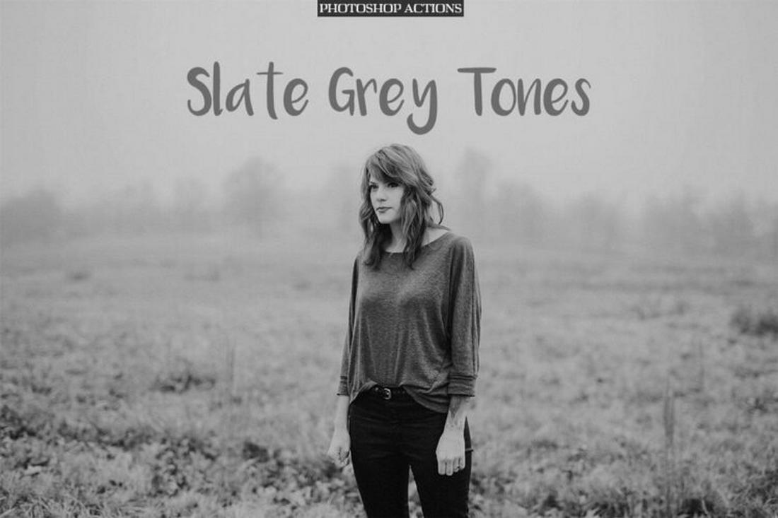 Free Slate Grey Tones Photoshop Actions