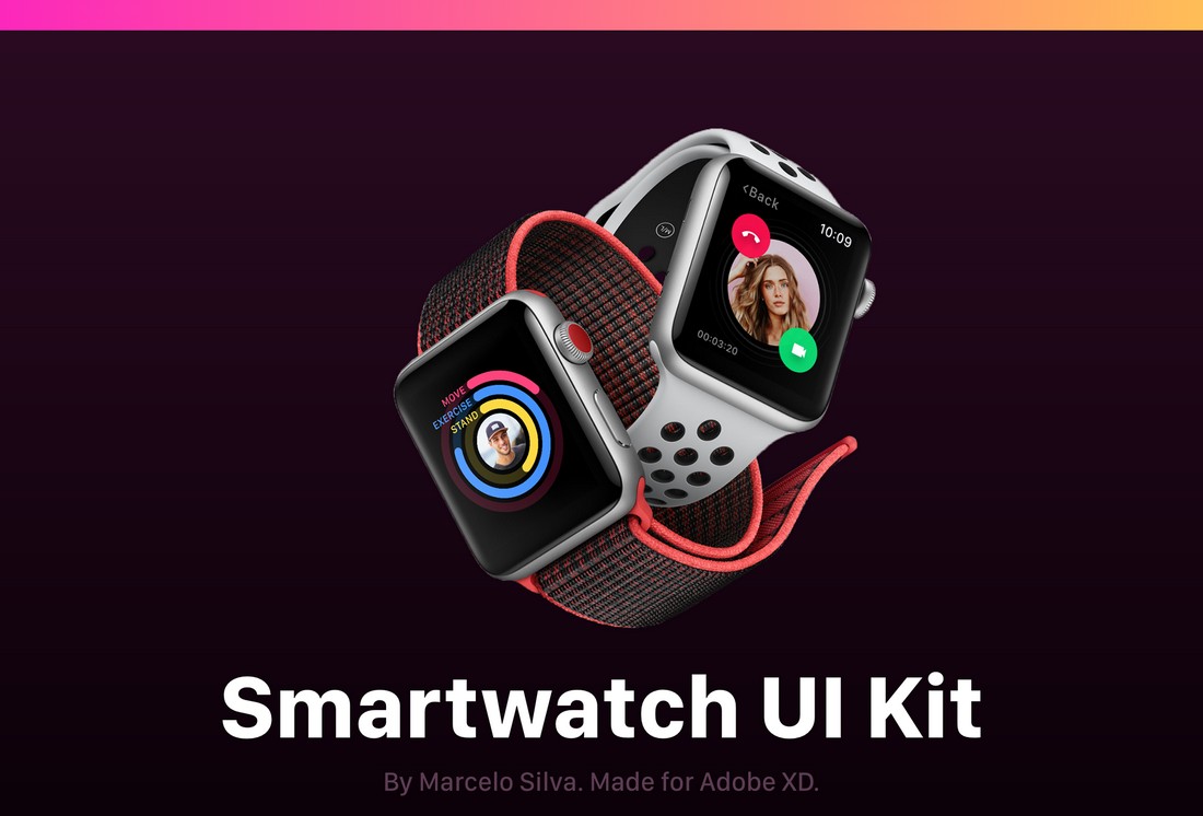 Free-Smartwatch-UI-Kit-for-AdobeXD 30+ Best Adobe XD UI Kits + Templates 2020 design tips 