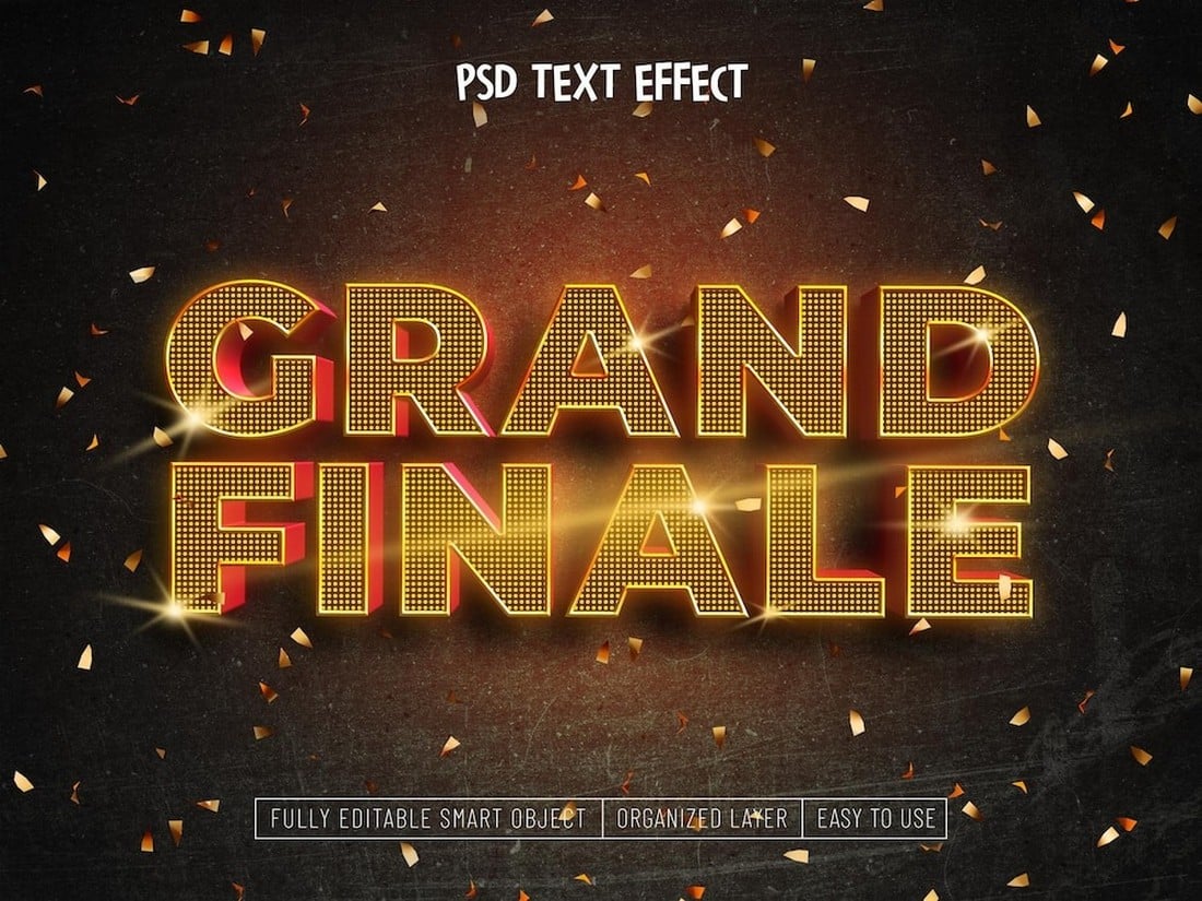 Free Sparkling Text Effect PSD