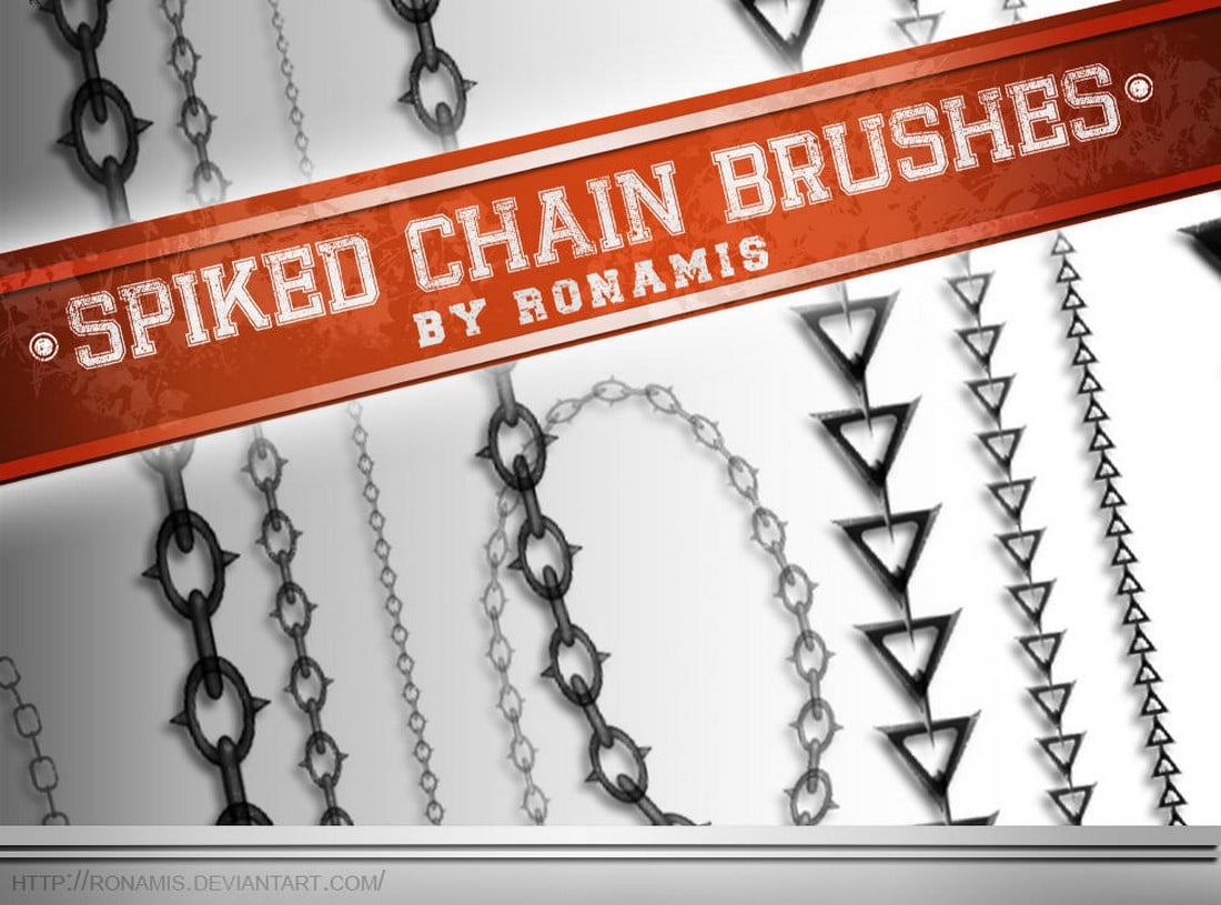 Free Spiked Chain Brushes for Photoshop
