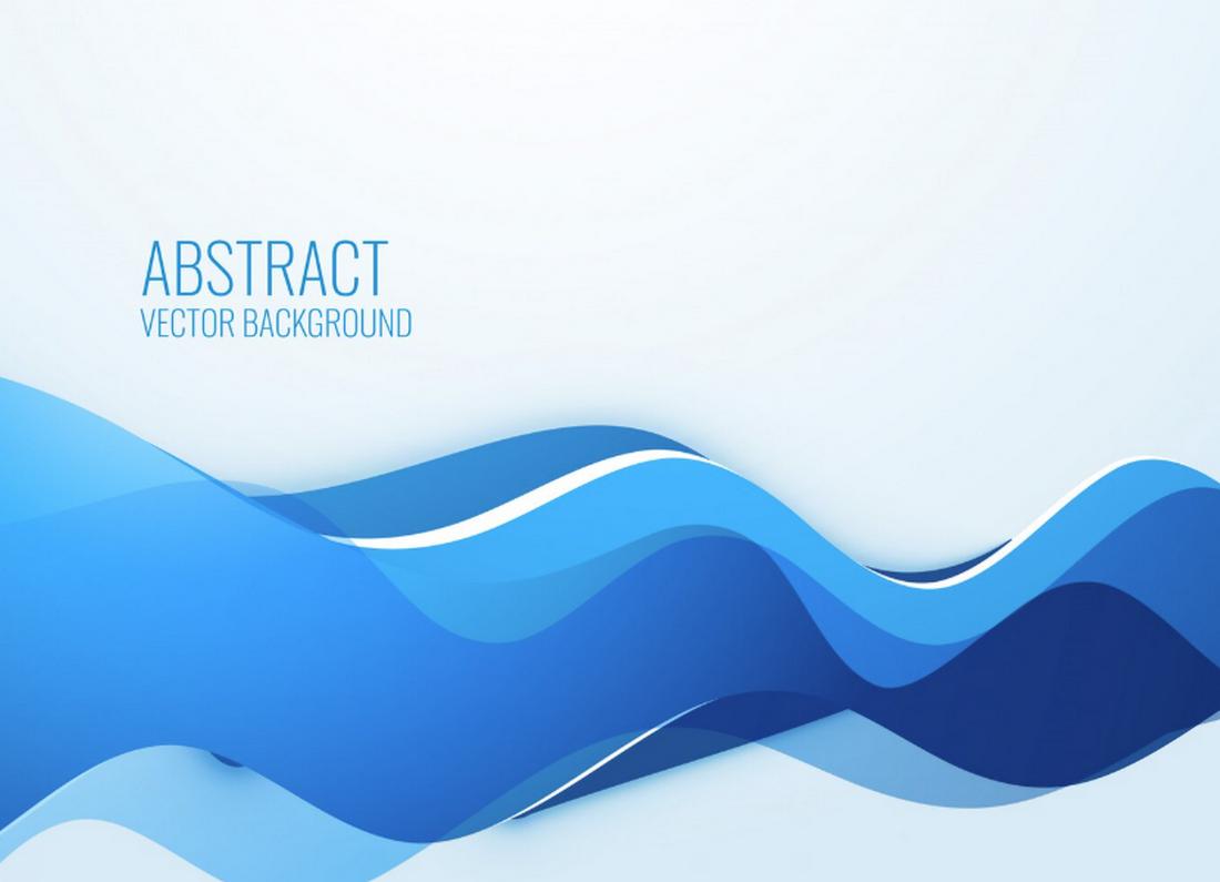 Free Stylish Blue Waves Vector Background