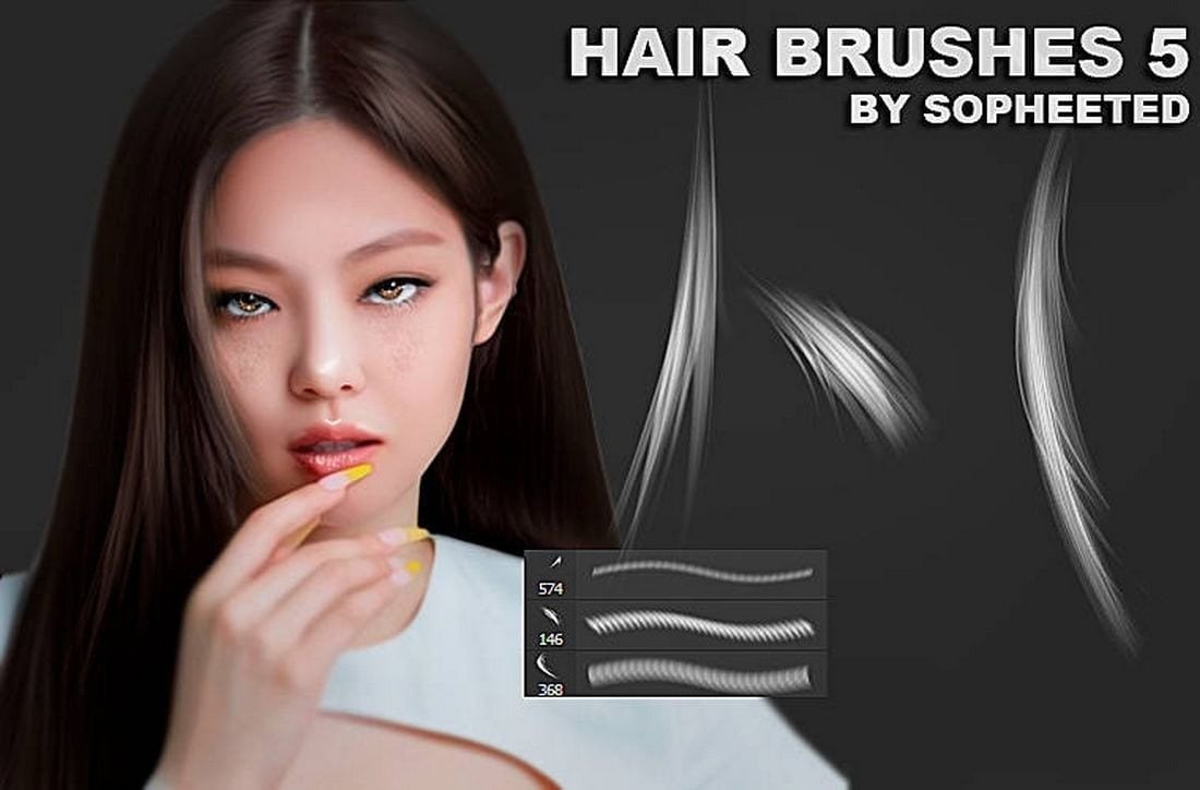 Free Stylish Hair Brushes for Photoshop