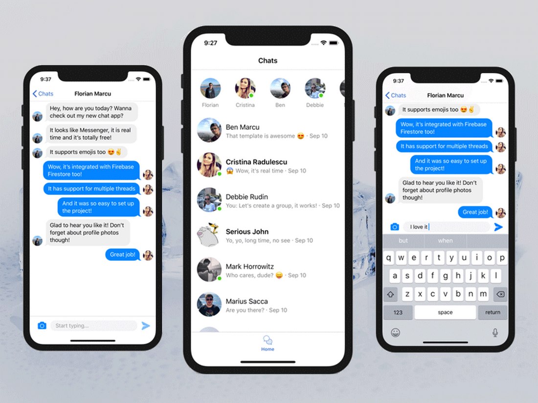 Free Swift iOS Chat App Template