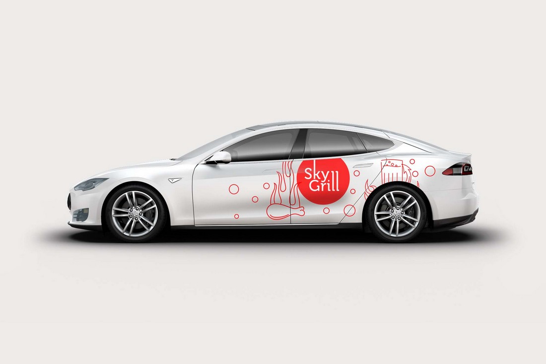 Free-Tesla-S-Car-Decal-Mockup 20+ Car & Van Decal and Wrap Mockup Templates design tips 